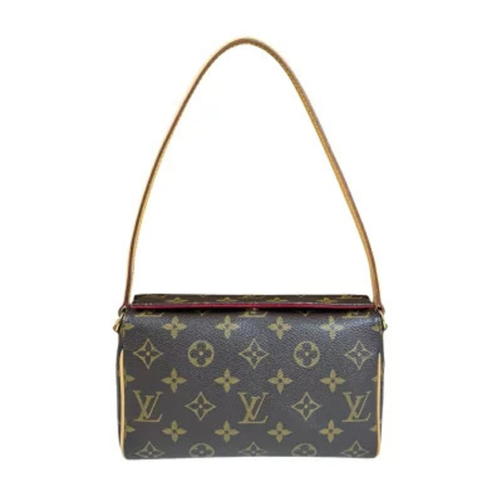 Louis Vuitton Recital Monogram Handbag Canvas Brown